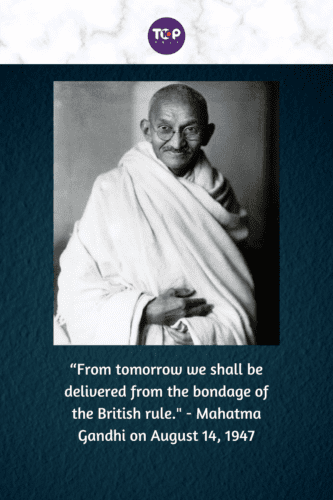Happy Independence Day India - Mahatma Gandhiji on the eve of Indian Independence