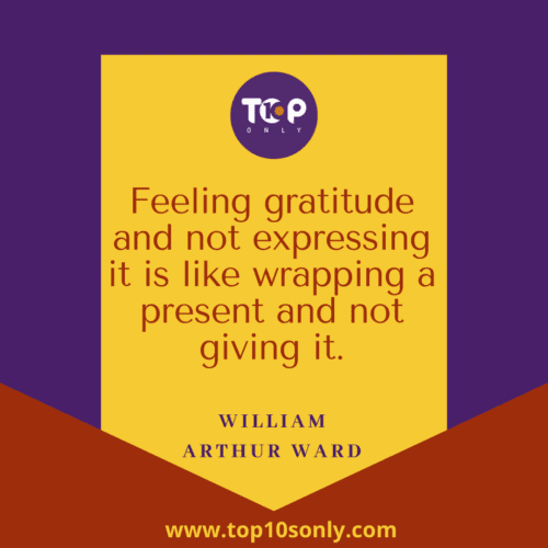 Top 10 World Gratitude Day Quotes & Sayings - Feeling gratitude and not expressing it is like wrapping a present and not giving it - William Arthur Ward