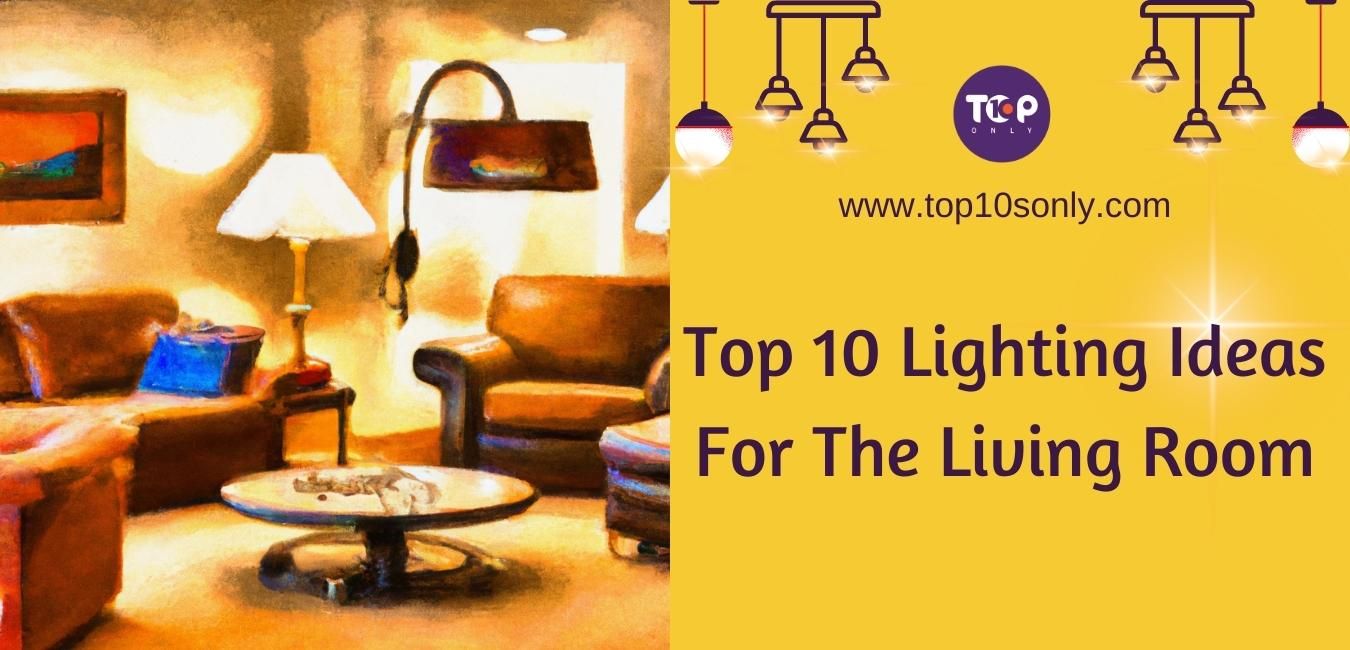 top 10 lighting ideas for the living room post banner (1350 × 650 px)