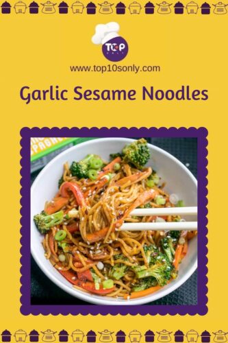 top 10 best quick and easy lunch recipes garlic sesame noodles