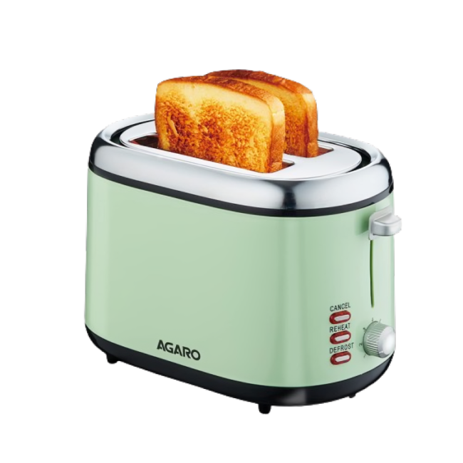 agaro royal 2 slice stainless steel pop up toaster 850 watt