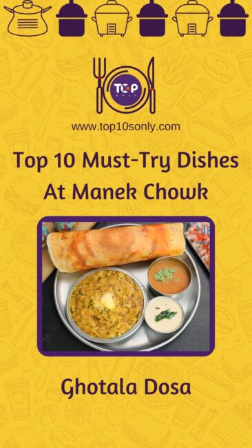 top 10 must try foods at manek chowk, gujarat ghotala dosa