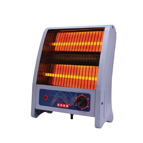 usha 2 rod 800 watt quartz heater with low power consumption and tip over protection