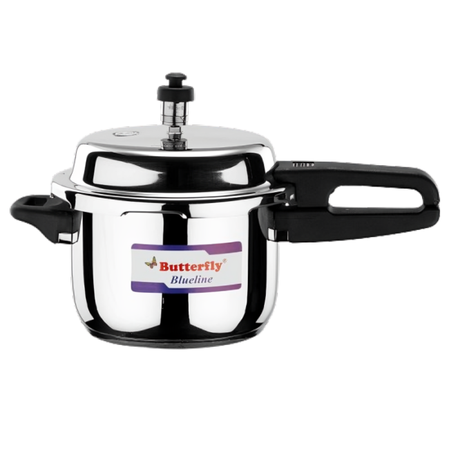 butterfly blue line stainless steel outer lid pressure cooker 3 litre