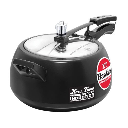 hawkins contura black xt 5 litre inner lid pressure cooker hard anodised cooker induction cooker handi cooker black cxt50