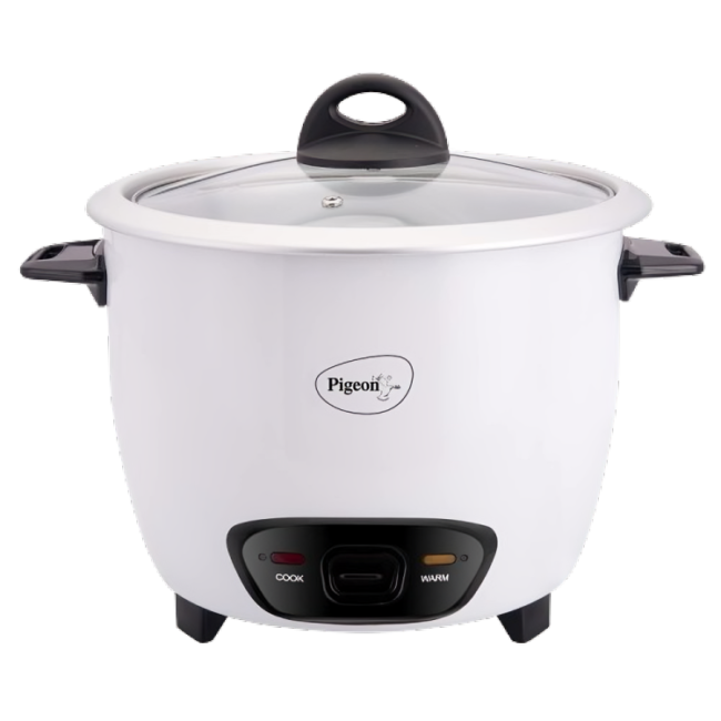 pigeon by stovekraft joy rice cooker with single pot 1 litres
