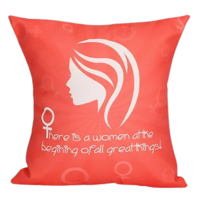 praise woman cushion