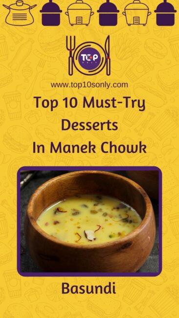 top 10 must try desserts in manek chowk basundi