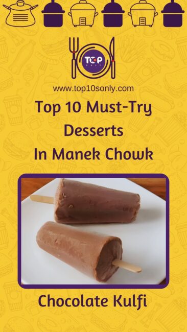 top 10 must try desserts in manek chowk chocolate kulfi