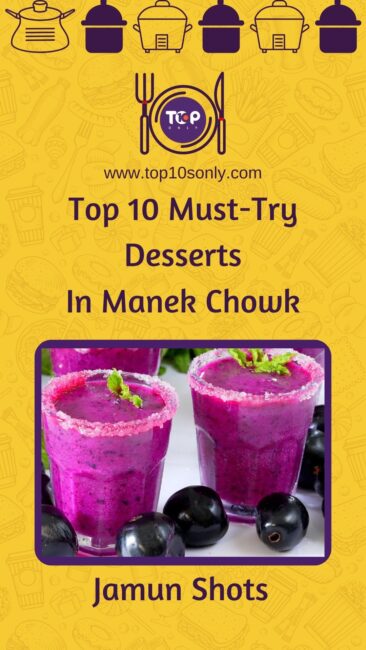 top 10 must try desserts in manek chowk jamun shots