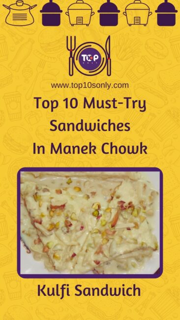top 10 must try sandwiches in manek chowk kulfi sandwich