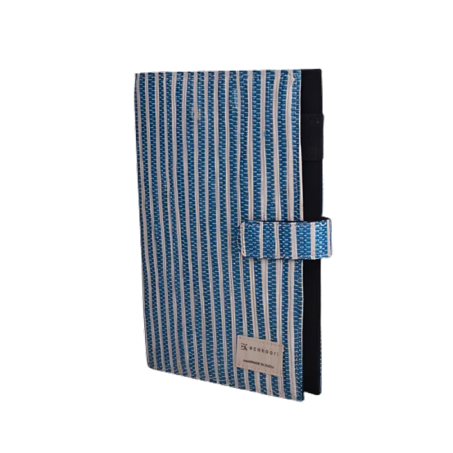 blue white diary book cover with handmade diary 1