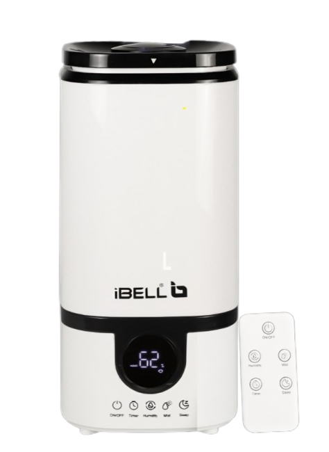 ibell hu450rb humidifier with cool mist & remote control, 4.5 liter