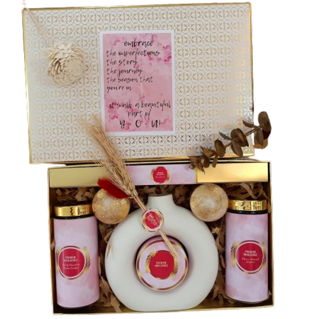 nutrisnacksbox womens day gift hampers with chocolates flavoured nutties truffles candles and womens day greeting card