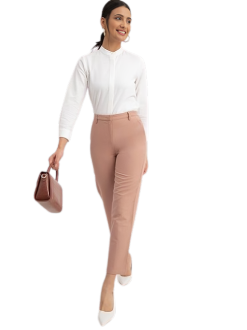 the cropped pant paired with a tucked in top