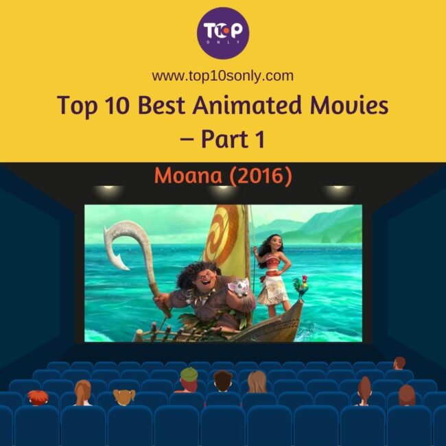 top 10 best animated movies – part 1 moana (2016)